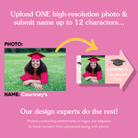 Custom Rose Gold Grad Yard Sign Arrows - 1 Ct