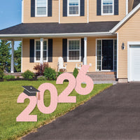 Rose Gold Grad - 2026 Yard Sign Outdoor Lawn Decorations - Graduation Party Yard Signs - 2026