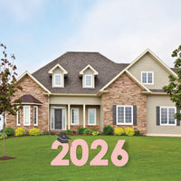 Rose Gold Grad - 2026 Yard Sign Outdoor Lawn Decorations - Graduation Party Yard Signs - 2026