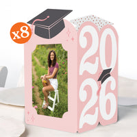Pastel Grad Photo Centerpieces - 8 Ct