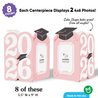 Pastel Grad Photo Centerpieces - 8 Ct