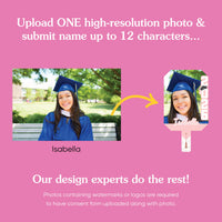 Custom Pastel Grad Photo Paddle 1, 3, 6, or 12 Ct