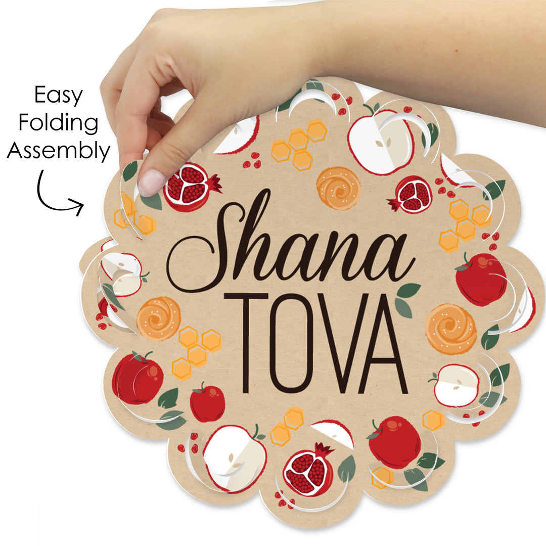 Rosh Hashanah - Jewish New Year Party Round Table Decorations - Paper Chargers - Place Setting For 12