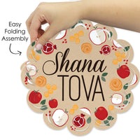 Rosh Hashanah - Jewish New Year Party Round Table Decorations - Paper Chargers - Place Setting For 12
