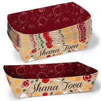 Rosh Hashanah Paper Food Trays - 12 Ct
