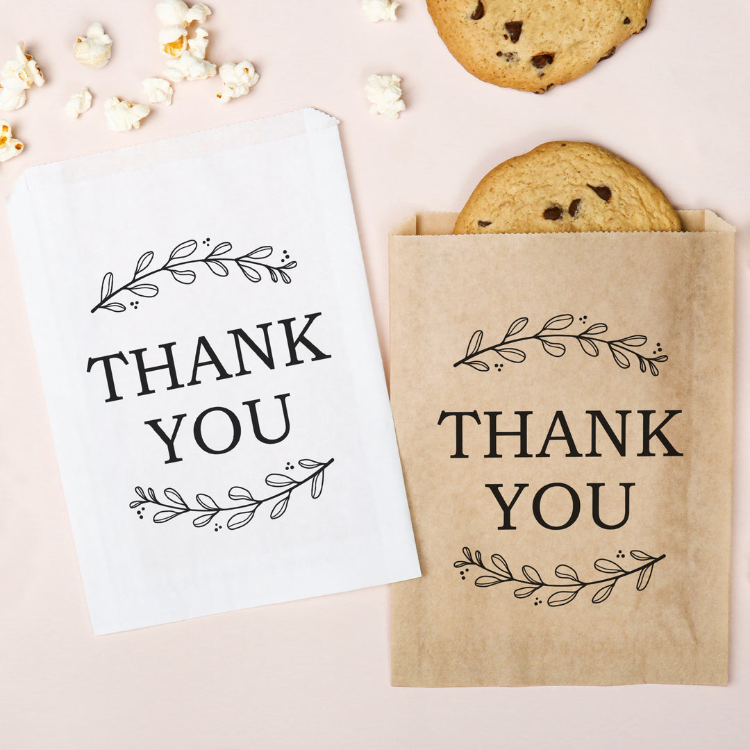 Paper Treat Bags - Rustic Leaves - 25 Ct