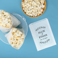 Custom Text Paper Treat Bags - Rustic Leaves