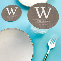 Custom Text Coasters - Rustic