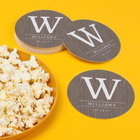 Custom Text Coasters - Rustic