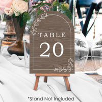 Rustic Wedding Table Numbers - 20 Ct