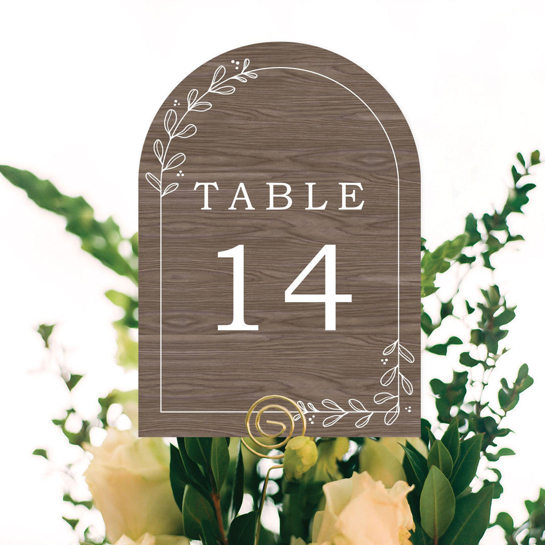 Rustic Wedding Table Numbers - 20 Ct