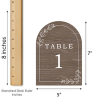 Rustic Wedding Table Numbers - 20 Ct