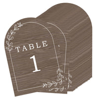 Rustic Wedding Table Numbers - 20 Ct