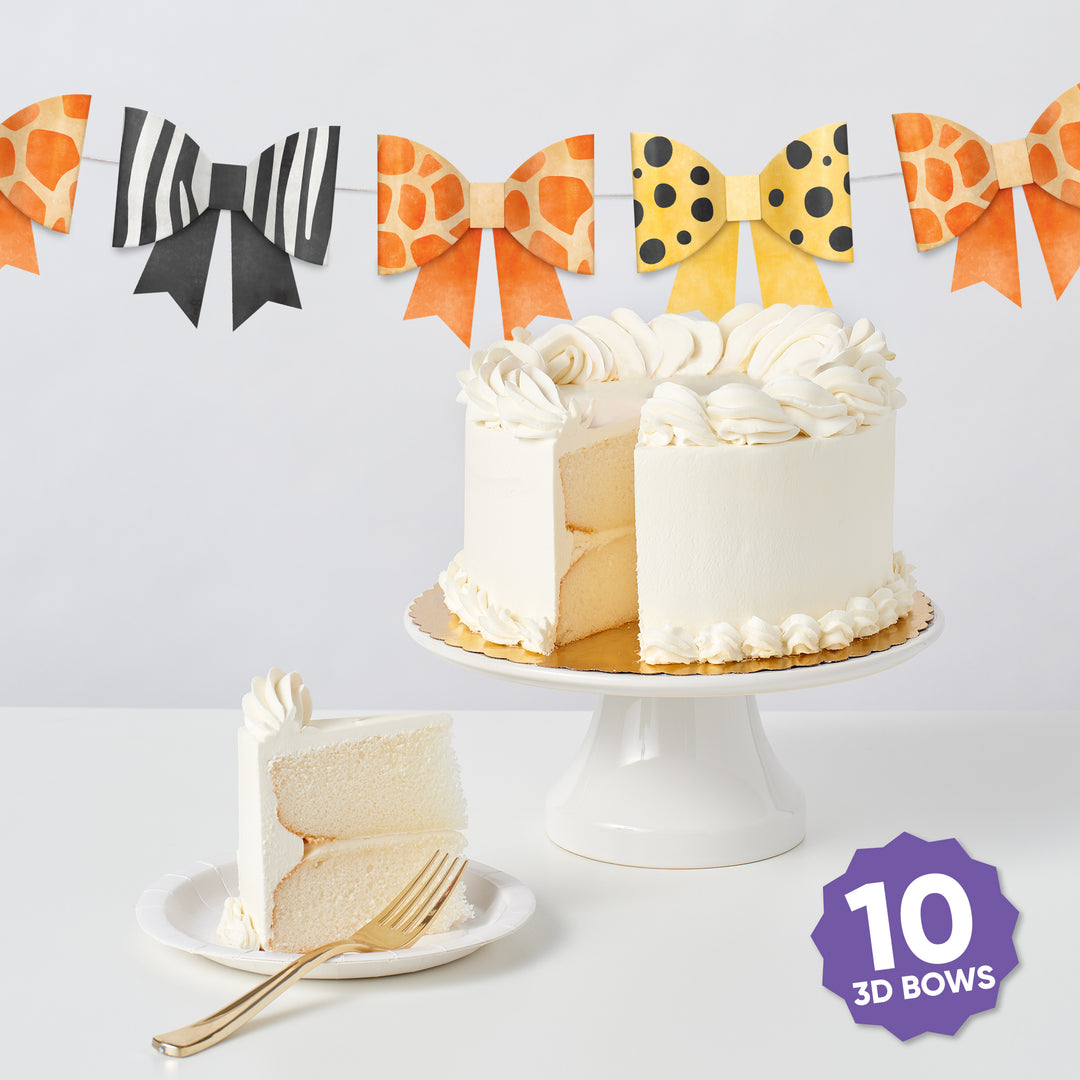 Safari Animals - 3D Bow Banner
