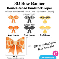 Safari Animals - 3D Bow Banner