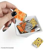 Peel and stick safari mini chocolate bar wrapper sticker