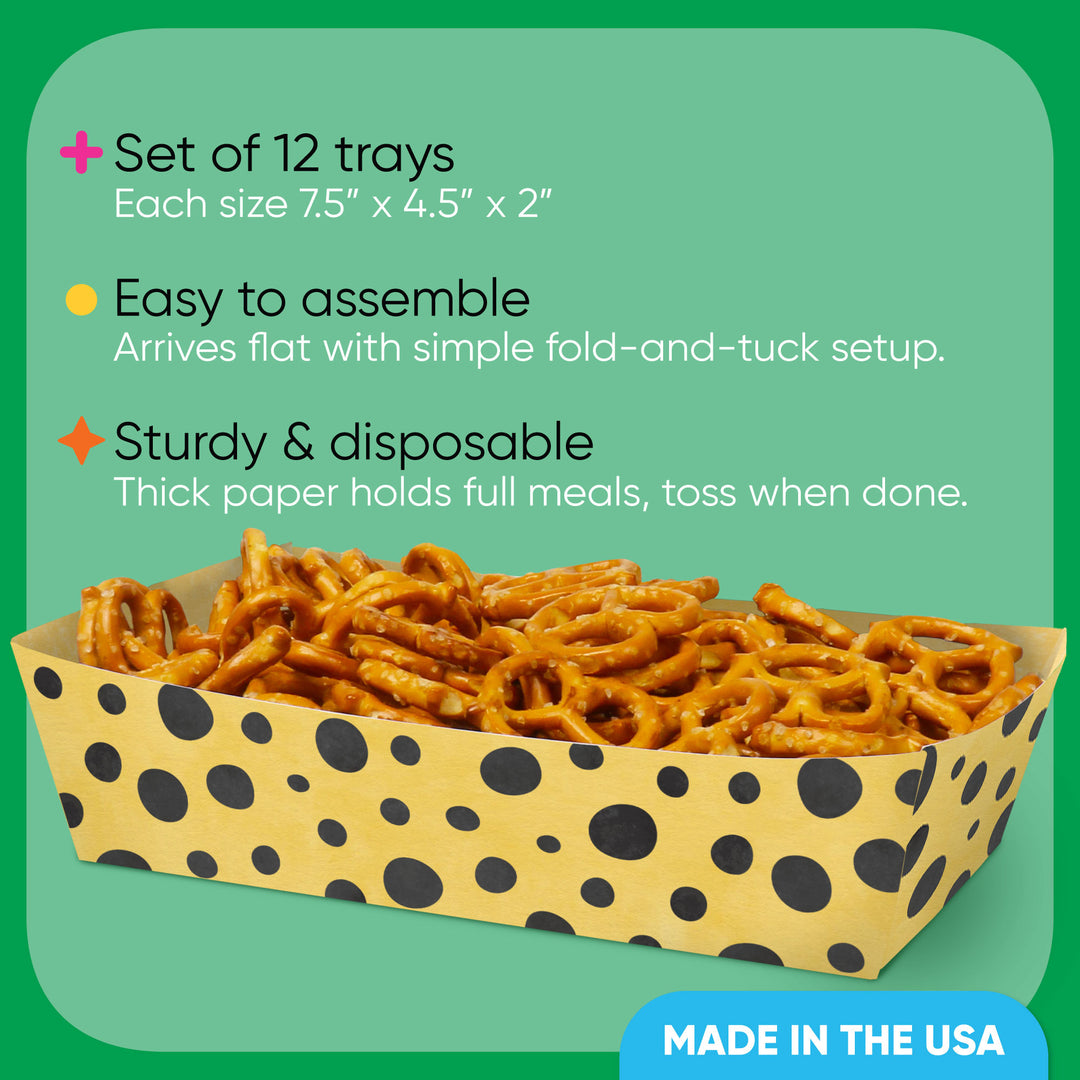 Double-sided safari animal print paper food tray