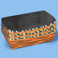 12 pack animal print disposable party food boats