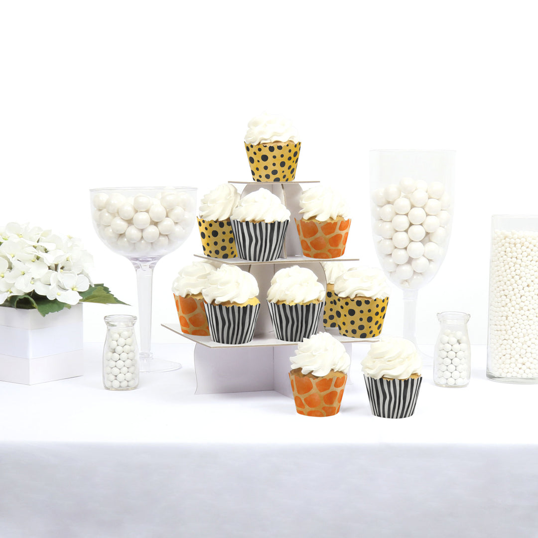 Assorted animal print cupcake wrappers set of 12