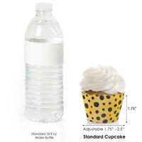 Adjustable animal print cupcake wrapper for standard cupcakes