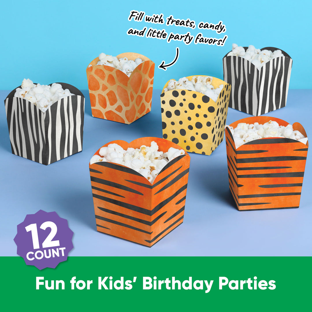 Safari Animals Treat Boxes - 12 Ct