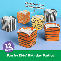 Safari Animals Treat Boxes - 12 Ct