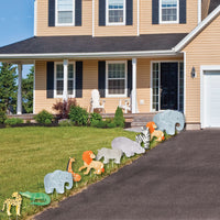 Waterproof corrugated plastic safari yard sign with stake