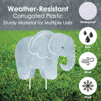 10 safari lawn decorations with 20 stakes included