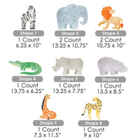 Safari Animals Yard Signs - 10 Ct