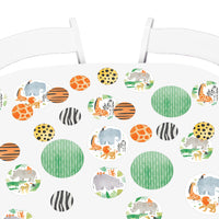 Double-sided safari theme confetti printed on sturdy cardstock