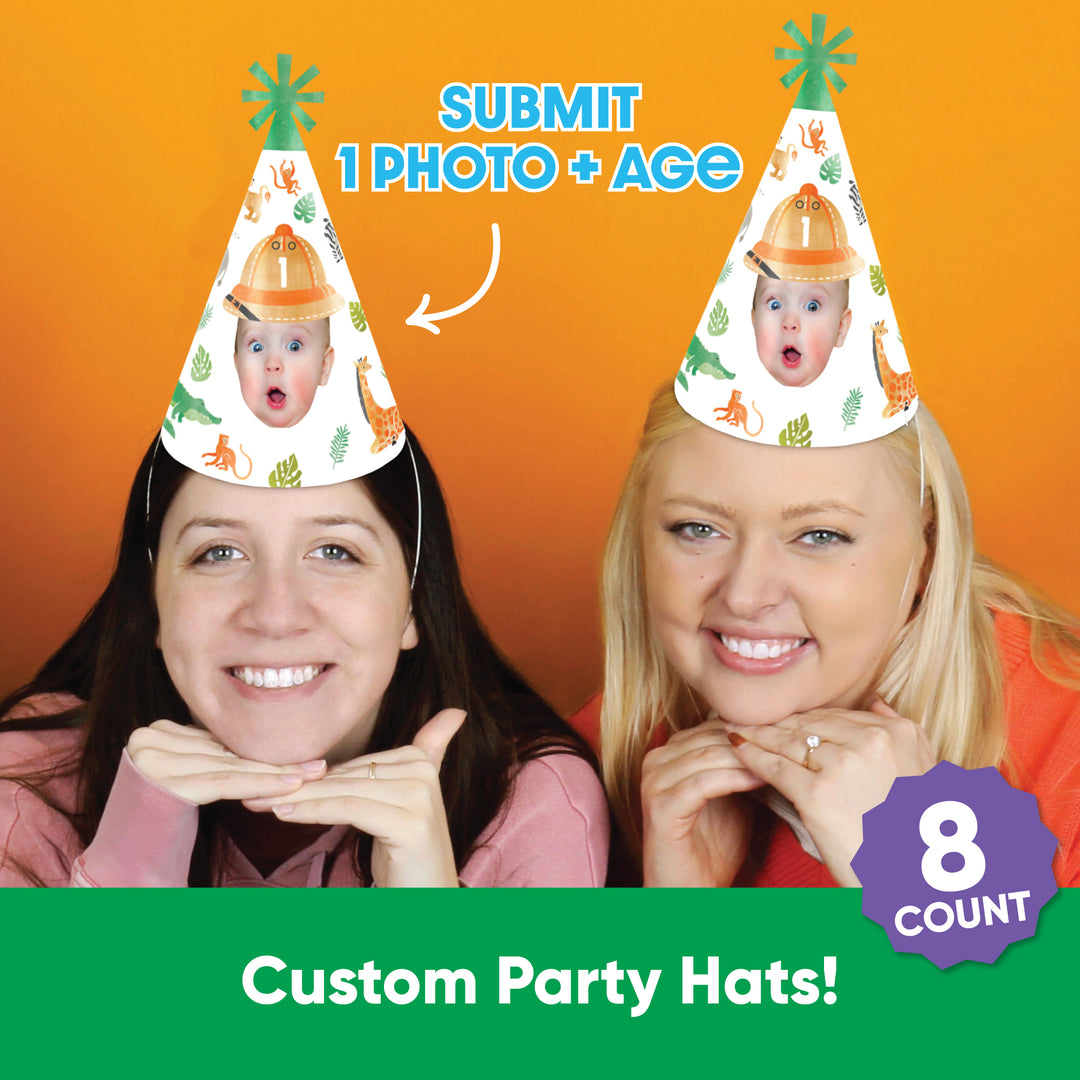 Personalized safari helmet hat with custom age