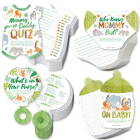 Safari baby shower game bundle 40 cards