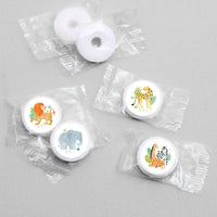 0.75 inch safari theme candy sticker size
