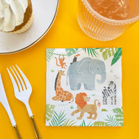 Premium white 3 ply safari party napkin texture