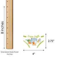 Watercolor jungle safari diaper raffle ticket