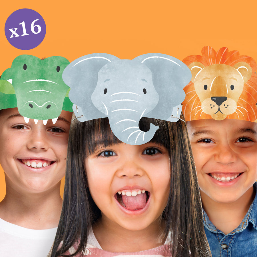Elephant lion zebra crocodile safari headband designs