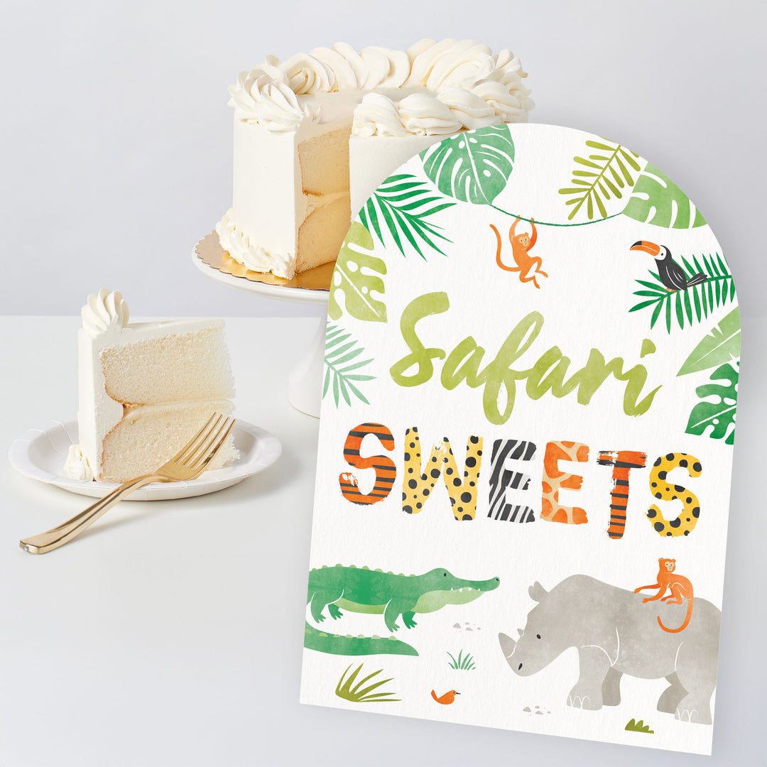 Safari Animals Party Signs Set - 6 Ct