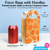 Safari Animals Paper Favor Bags - 12 Ct