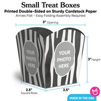 Custom Face Safari Animals Treat Boxes - 12 Ct