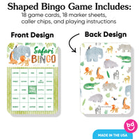 Safari bingo for jungle birthday party