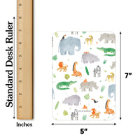 Safari bingo card with jungle animal illustrations
