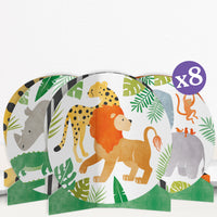 Safari animals 3D table centerpieces set of 8