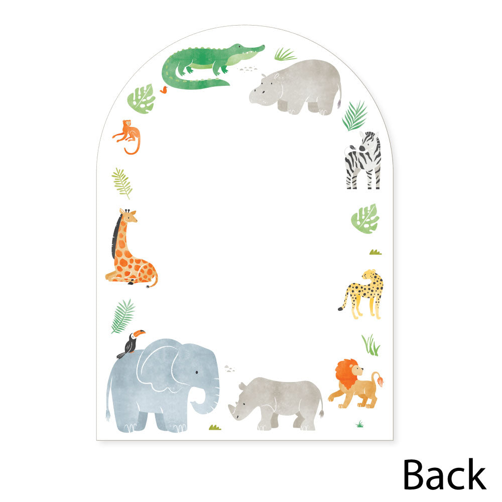 Blank back of safari thank you card 