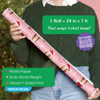 Holiday gift wrapped with custom photo gift wrap