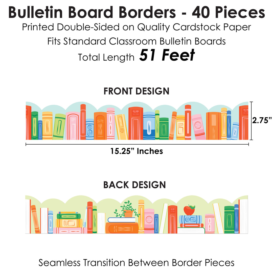 School Books Bulletin Board Borders - 51 Feet