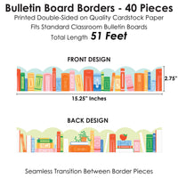 School Books Bulletin Board Borders - 51 Feet