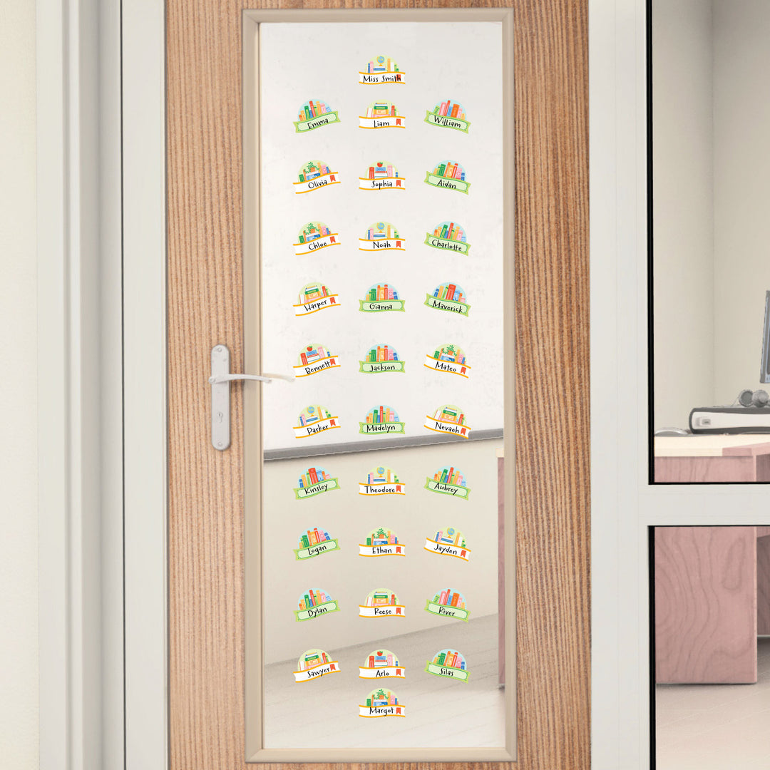 School Books Classroom Name Tags - 32 Ct