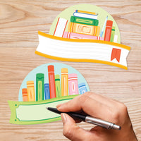 School Books Classroom Name Tags - 32 Ct