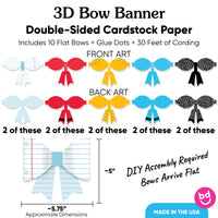 School Supplies - 3D Bow Banner