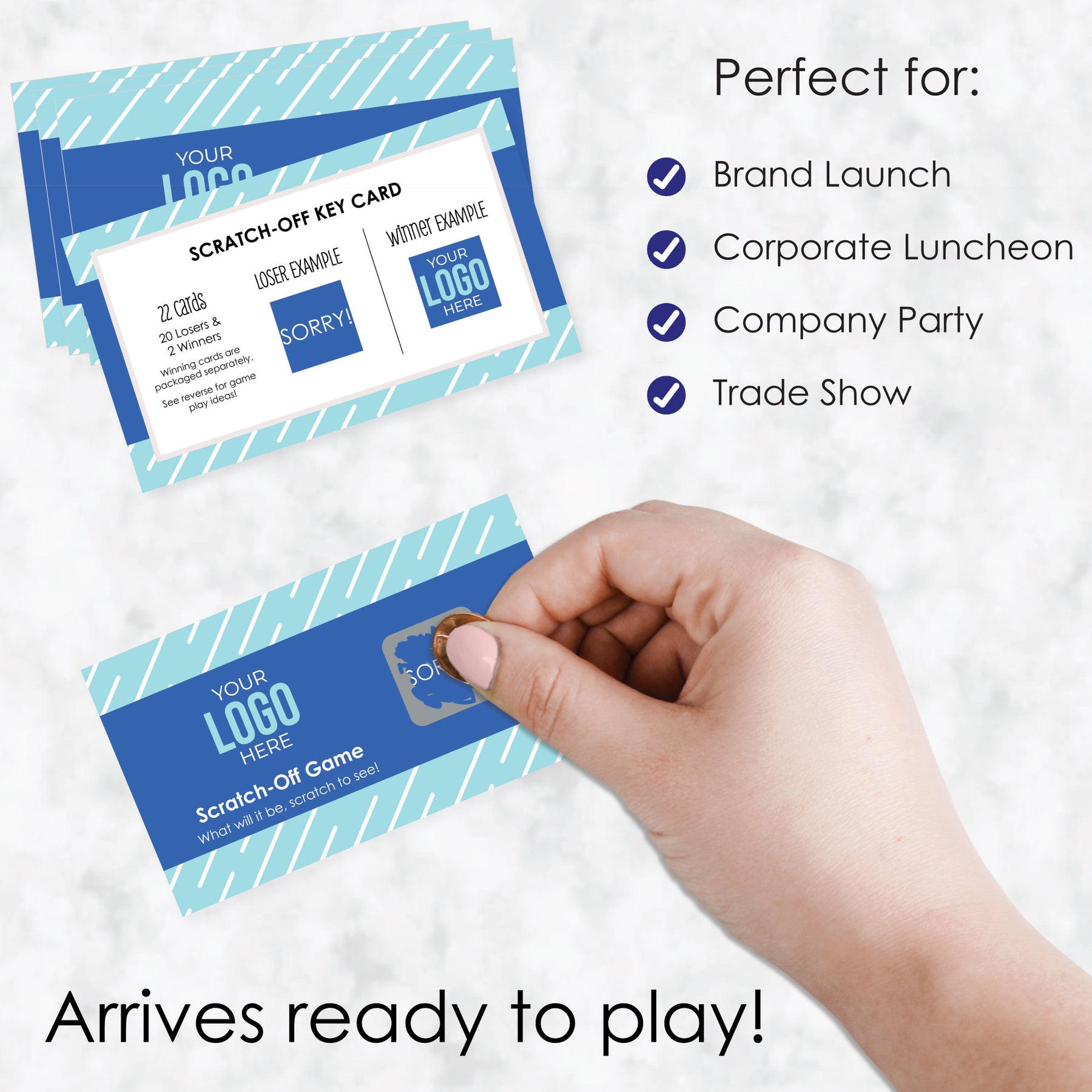Custom Logo Scratch Off Cards - Personalized Branded Business Party ...